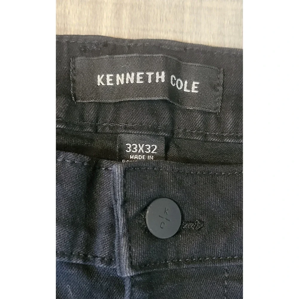 Kenneth Cole Mens Slim Fit Jeans 33x32 Watts Wash Black Stretch EU9D24BWTS32